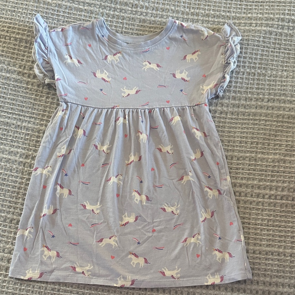Old Navy Heart Print Dress with Ruffle Sleeves